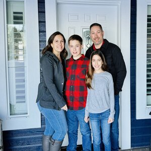 Ryan Harris and his wife and two children (son and daughter)